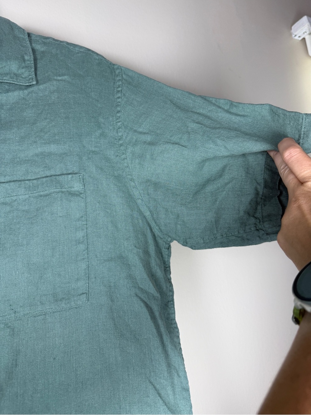 Theory Noll Linen Camp Shirt In Balsam Sz M - Picture 6 of 12
